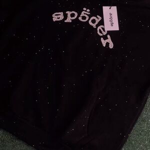 Black rhinestone spider hoodie